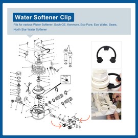 3/4" Water Softener Clip 7116713 for Kenmore, GE Sears Water Softener Parts Kit 7337563 & 7337571 (4/pack)