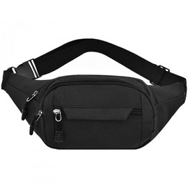 Fashion Waist Packs Bum Bag Waterproof, Large Crossbody Fanny Packs, Belt Bag with Adjustable Strap, Lightweight Fanny Pack Waist Bag for Women Men Sport Cycling Running Hiking Workout (Black)