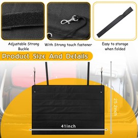 Large Bumper Guard for Cars 41 x 25 Inches Rear Bumper Protector Foldable Universal SUV Trunk Mat for Preventing Scratches While Unloading and Loading, Black