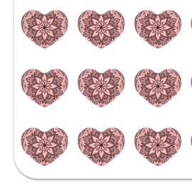 Henna Flower Art Tattoo Marriage Heart Shaped Planner Calendar Scrapbook Craft Stickers