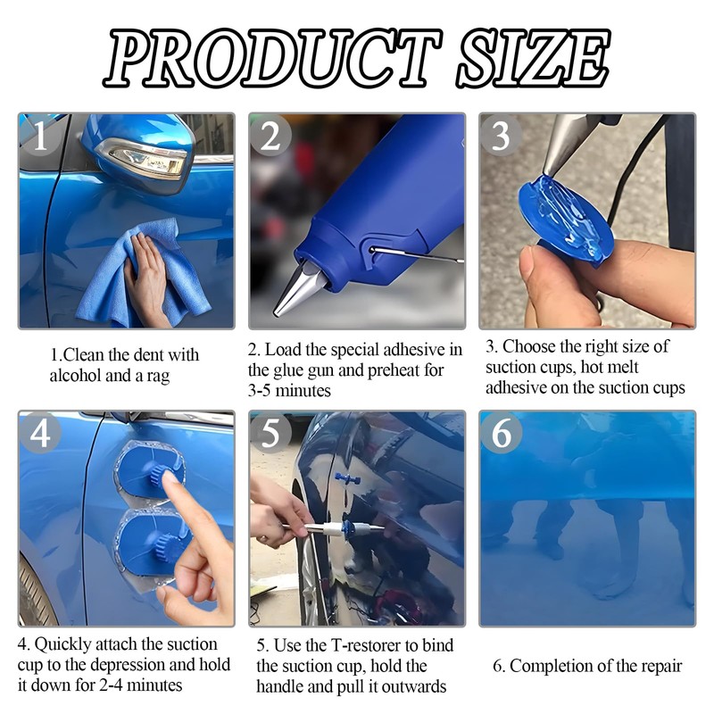 18 PCS Car Dent Puller Kit, Paintless Dent Repair Tools,