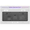 14" Large Digital Wall Clock Battery-Operated with Temperature, Date, DST