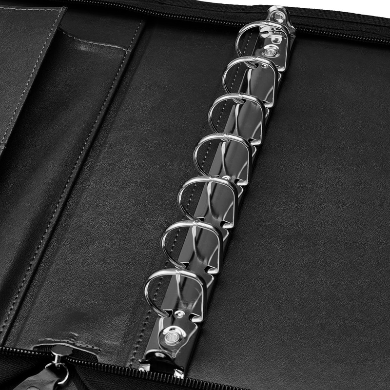GALLAWAY LEATHER 7 Ring Checkbook Binder for Business Checks, PU