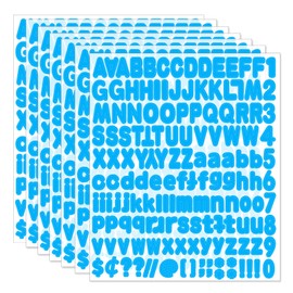 Alphabet Sticker,1''Inch 12 Sheets Light Blue Letter Stickers,Self Adhesive Vinyl Letter Stickers Mailbox Numbers,Self Adhesive Letters Stickers for Bulletin Boards Classroom Home Decor(Light Blue)