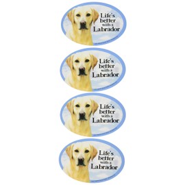 Prismatix Decal Cat and Dog Magnets, Lab Retriever, Yellow
