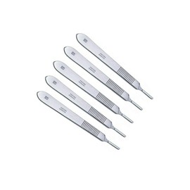 Stainless Steel Set of 5 Pieces Surgical Blades Handles Modelling Art Crafty Tools No.3 BP Scalpel Handles