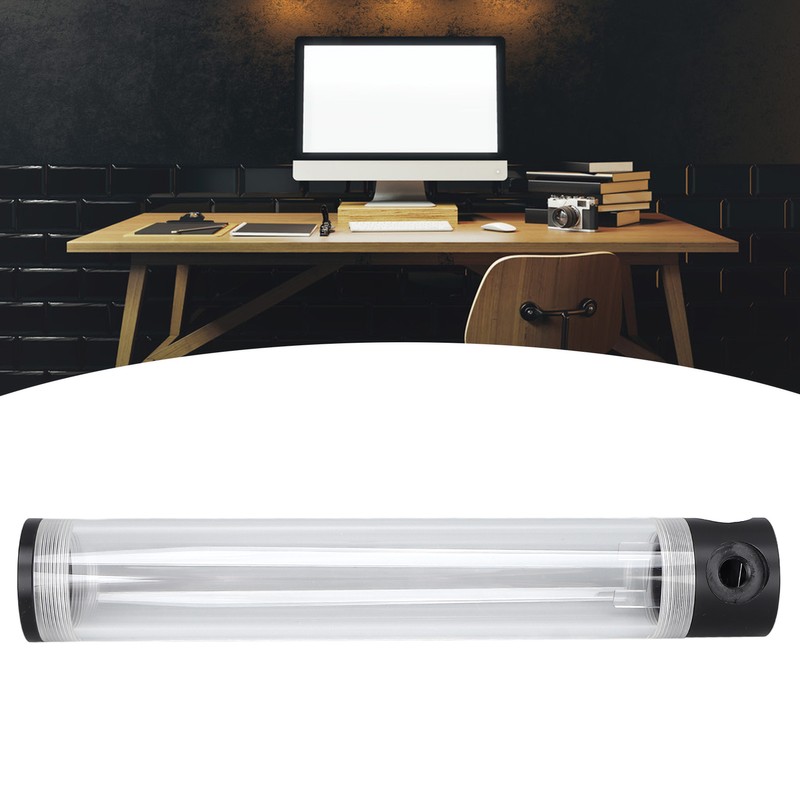 Water Cooling Reservoir 300mm/11.8in Length G1/4in Thread Low Noise Cylindrical