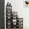 Vertical Shoe Rack - Tall Narrow Shoe Rack Organizer for