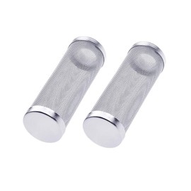 Quickun Stainless Steel Aquarium Flow Fish Filter Guard Net Shrimp Safe Inlet Inflow Protect Basket Mesh Media 12mm, 2Pcs