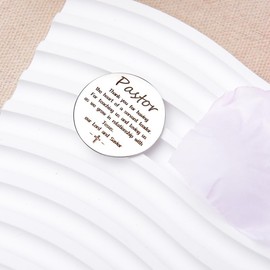 Thank You Pastor Keychain - Appreciation Gift for Women Men - Christmas Birthday Retirement Religious Church Anniversary Pocket Hug Token for Youth Pastors