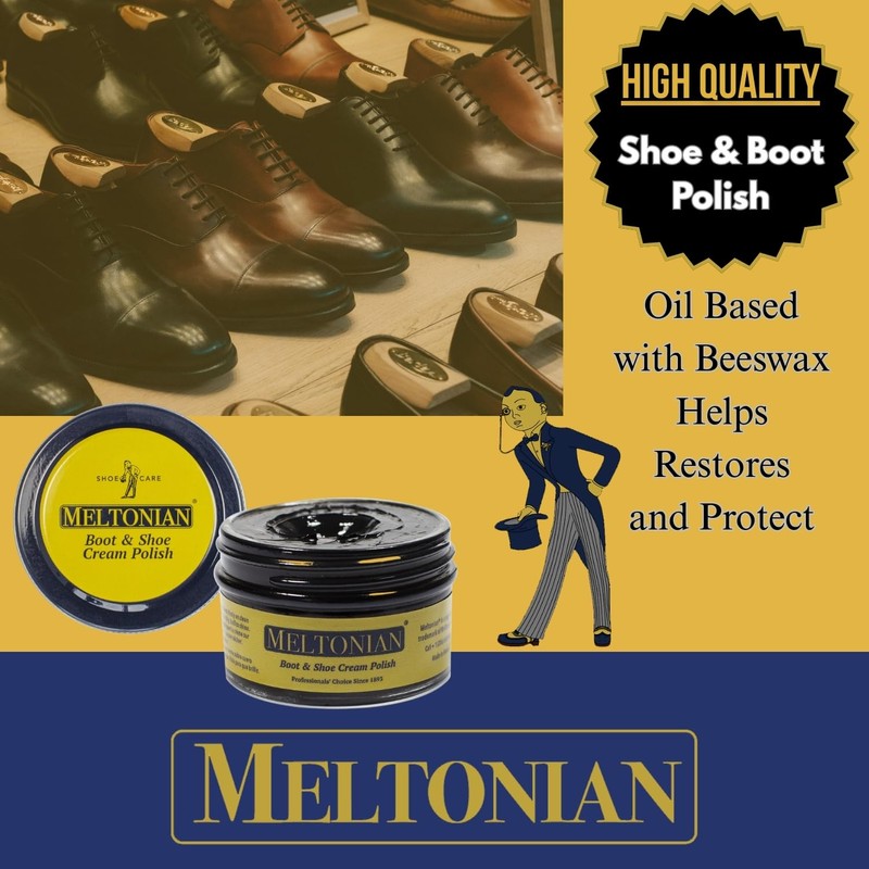 Meltonian Cream Shoe Polish - Boot Polish, Leather Shoe Polish