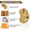 MuRealy 3/16" Brake Line Tee Fitting Kit (4PCS) - Brass