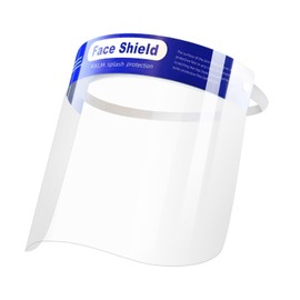 10 Piece Face Shield, Chase Guard, Splash Prevention, Double-Sided Protective Film Included, Transparent, Lightweight, Simplified, Pollen Protection, Dustproof, Disaster Prevention, Commercial Use,