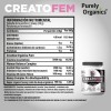 CreatoFem Creatina Orgánica Para Mujeres 60 Servicios. Sabor Arandano-miel. Purely