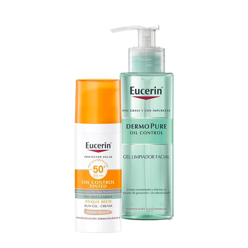 Kit Eucerin DermoPure Gel Limpiador Facial, 200 ml Eucerin Sun