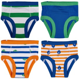 Trimfit Little Boys Cotton Training Pants (Pack of 4 Kids Underwear)