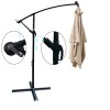 Rectangle 2x3M Outdoor Solar Powered LED Lighted Patio Umbrella Waterproof