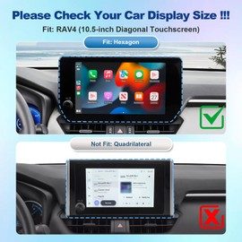 Coleya (2Pack) 2023 2024 2025 RAV4/RAV4 Hybrid Screen Protector for Toyota RAV4 (Limited/TRD Off-Road/XLE Premium/Adventure/XSE) 10.5-inch Touch Screen, 2025 RAV4 Accessories High Clarity 10.5"