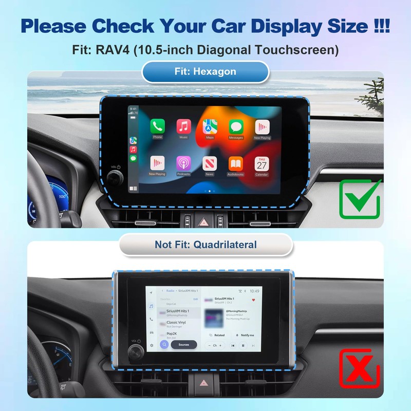 Coleya (2Pack) 2023 2024 2025 RAV4/RAV4 Hybrid Screen Protector for