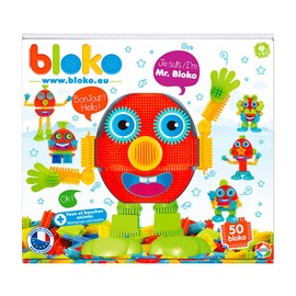 BLOKO - Set of 50 Mr Animated Eyes and Mouths - From 12 Months Construction Toy 1st Age - 503672