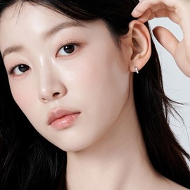 Gold&Deer 14K Goldfield Ermia Plain One-Touch Ring Earrings White Gold / 골드앤디어 14K 골드필드 에르미아 민자 원터치 링 귀걸이 화이트골드
