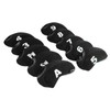Andux Number Print Golf Iron Club Head Covers with Transparent