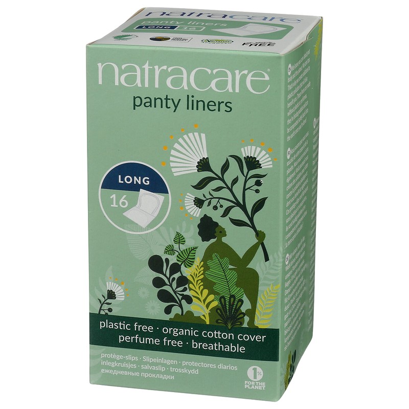 Natracare Organic Long Wrapped Panty Liners 16 pcs