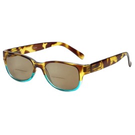 Calabria Bi-Focals 4373SB Gafas de sol de lectura con funda a juego, Tortuga y azul, M