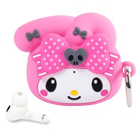 iFace Sanrio My Melody 50th & Kuromi 20th Anniversary AirPods Pro 2/Pro 1 Case [Limited Edition] Silicone Protective Cute Cover Keychain Wireless Charging Compatible - My Melody 50th Anniversary