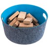 Betzold - Storage basket felt basket turquoise, diameter 38 cm,
