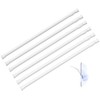 6 Pack Curtain Rod Adjustable 28-48 Inches，5/8" Diameter， White，Small Short