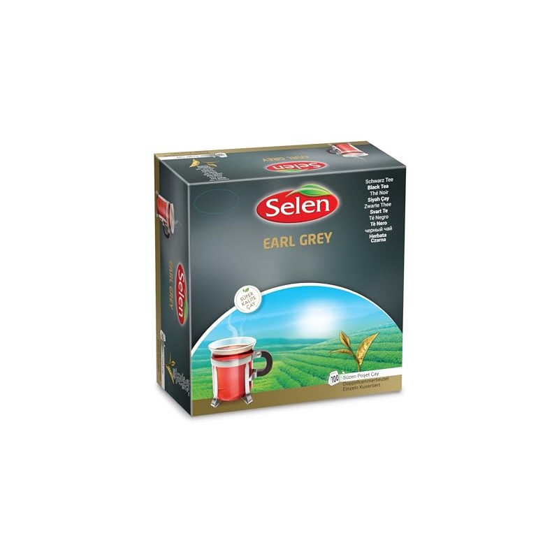 SELEN Earl Grey 100 Individually Envelopes Tea Bags