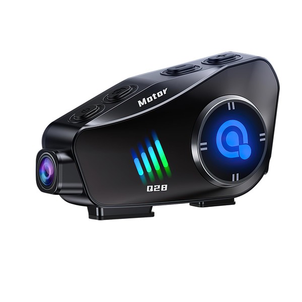 OBEST Motorcycle Helmet Headset with Camera 1080P Bluetooth Headset for