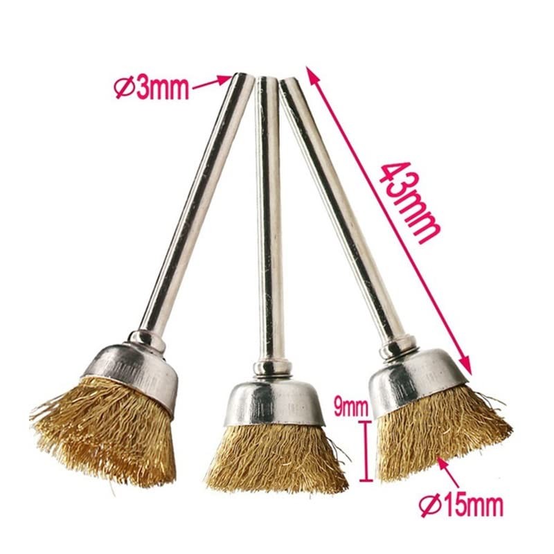 Acxico 9 Pcs Copper Wire Brushes Metal Brush Rust Removing