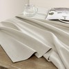 ZeeMart Light Beige Tablecloth, Farmhouse Linen Style Table Cloth Square
