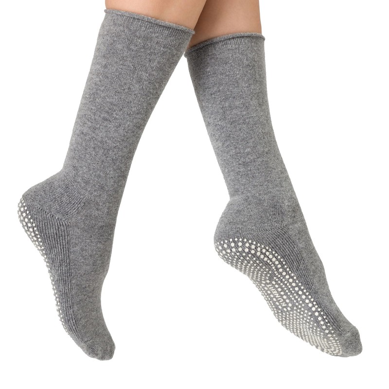 KUNERT Women's Home Socks Non-Slip Knitted Socks, light grey