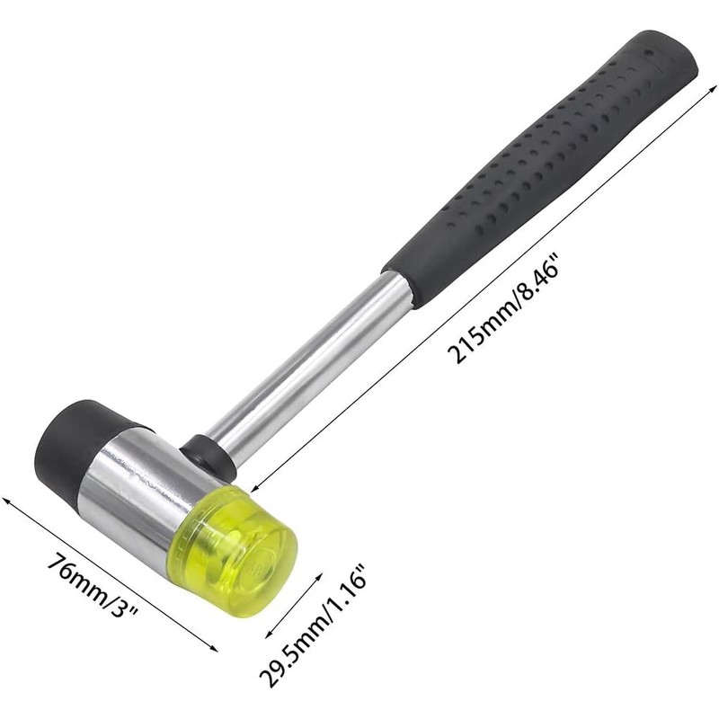 30MM Dual Head Nylon Rubber Hammer Jewelers Metal Mallet