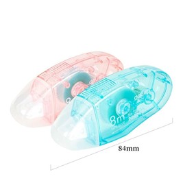 6MM*8M Pink and Blue Transparent Dot Double Sided Adhesive Glue Tape Roller School Office Stationery Accessories Japanese Stationery Useful Transparent Tape