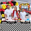 QISOLIY 2 PCS Race Car Tablecloths Racing Car Theme Disposable