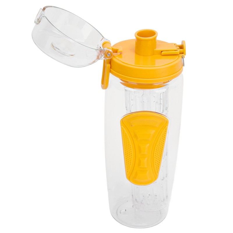 Fruit Infuser Water Bottle Anti Slip Grip Flip Top Lid