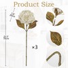 Large Artificial Hydrangea Flowers Real Touch, 25.5" Fall Hydrangeas for