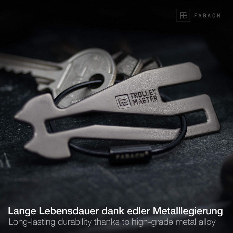 Fabach Black Trolley Master Shopping Trolley Release Key for all