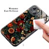 Tabavsit Case Compatible with iPhone13, Flower Floral Pattern. Glass Shell