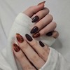 [M;H #] Autumn Pumpkin Handmade Nail Tips - Enter Lake