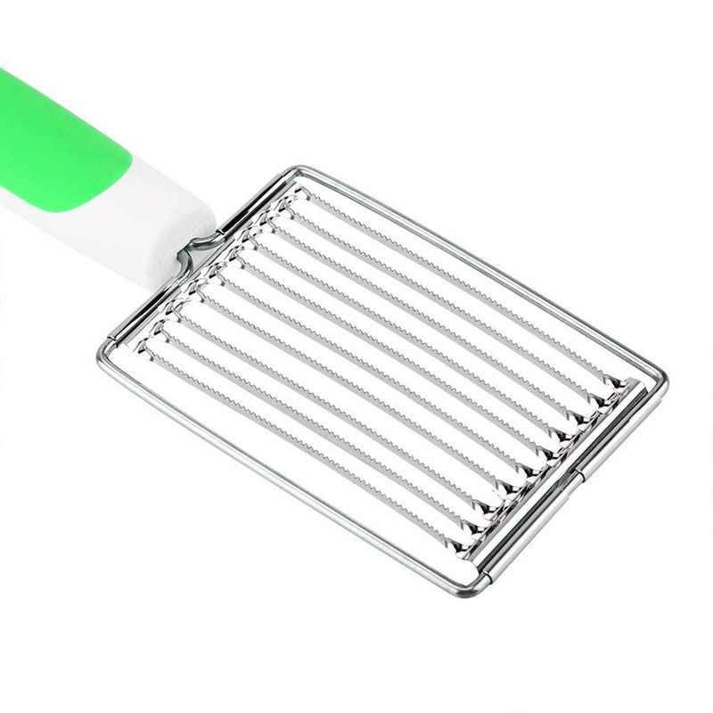 Akozon Luncheon Meat Cutter Stainless Steel Ham Fruit Tomato Slicer