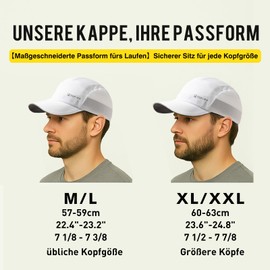 Comhats Baseball Cap Men Women with Breathable Mesh Running Caps Sun Protection Summer Cap Sun Hat Baseball Cap Sports Running Cap XL/XXL, 95550-white, M - L