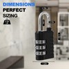 DELSWIN Combination Lock 3-Digit Small Padlock - 8Pcs Resettable Combo
