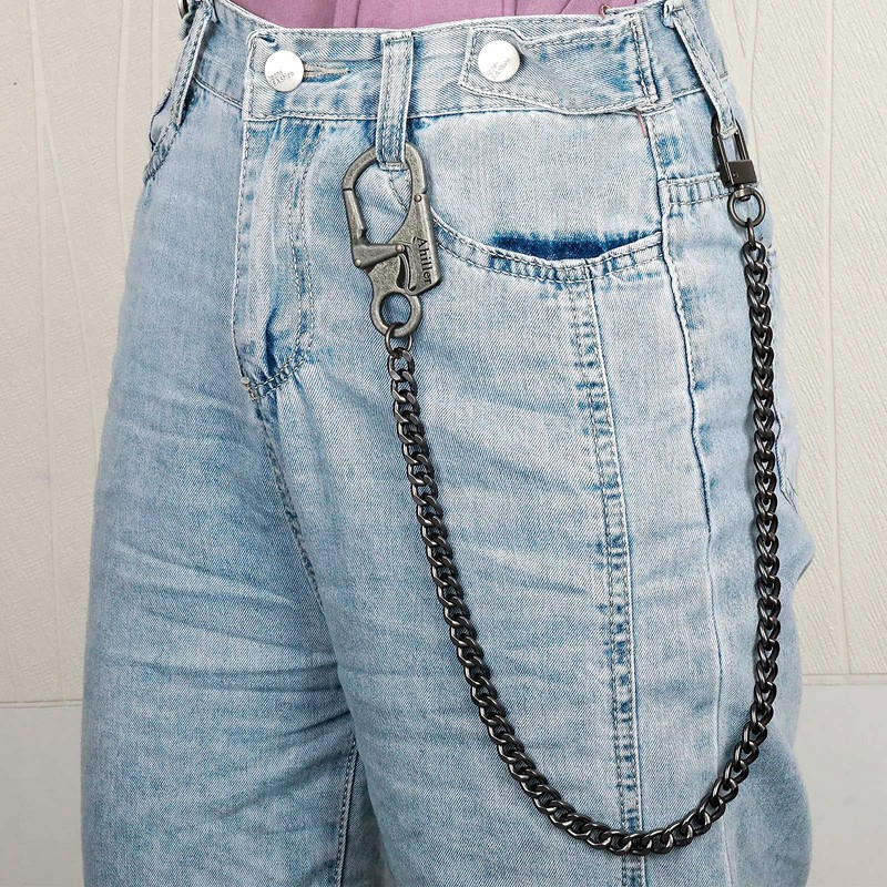 [Ahiller] Sturdy Wallet Chain, [Double Locking Carabiner, Stainless Steel Chain],