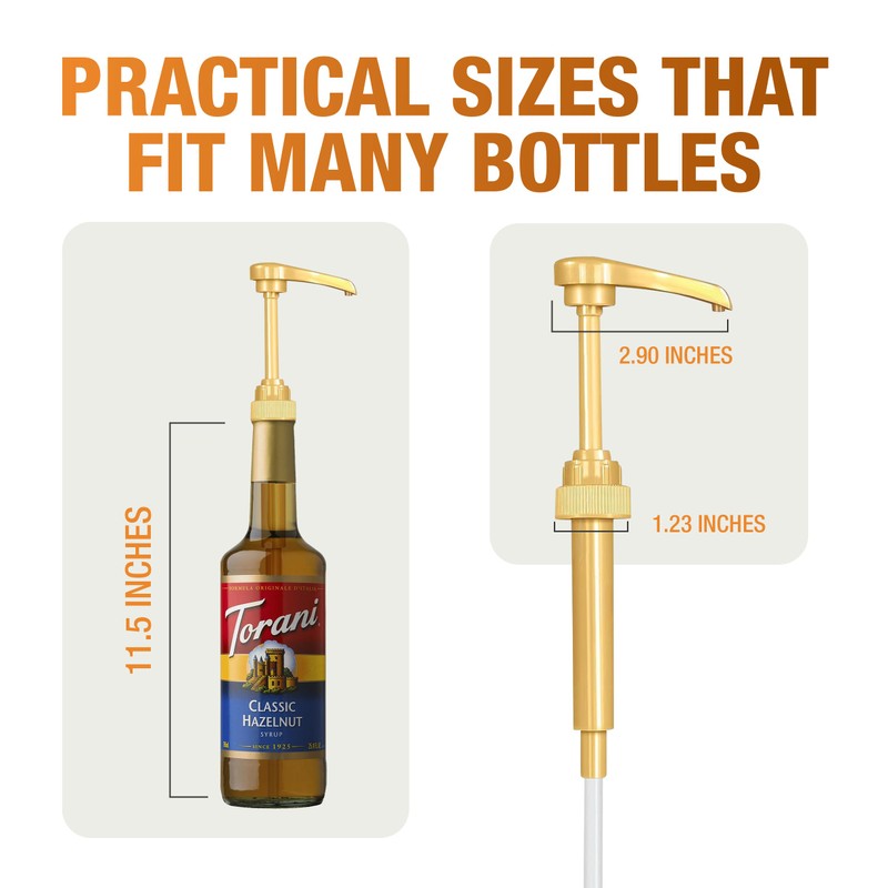 Premium Syrup Pump Compatible with Torani 750 ml Bottle, Davinci
