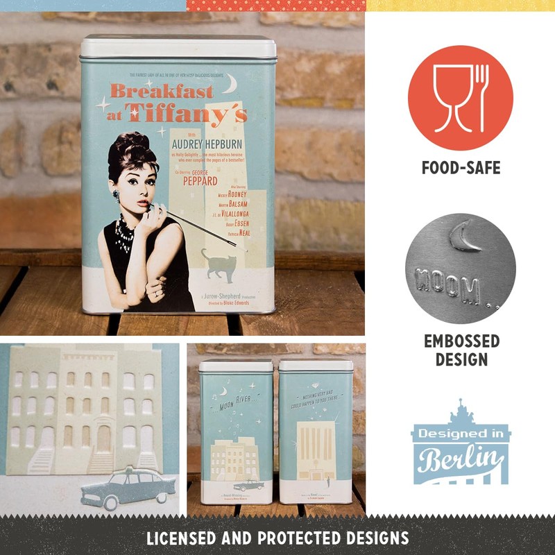 Nostalgic Art 30119 Breakfast at Tiffany's, Blue, L Storage Box